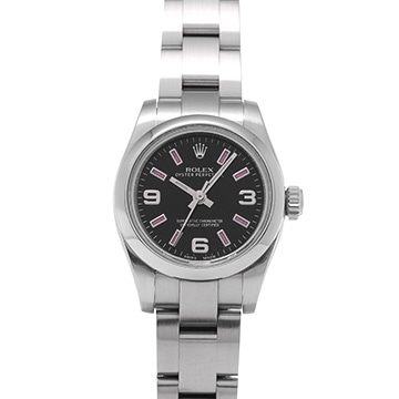 ロレックス オイスターパーペチュアル 26 176200 ブラック レディース 時計 【中古】【wristwatch】