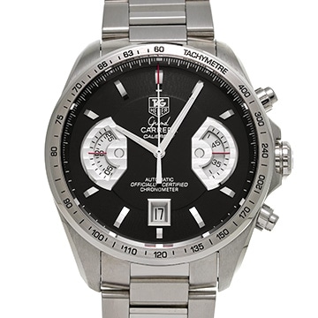 タグ ホイヤー グランドカレラ キャリバー17RS クロノグラフ CAV511A.BA0902 ブラック メンズ 時計 【中古】【wristwatch】