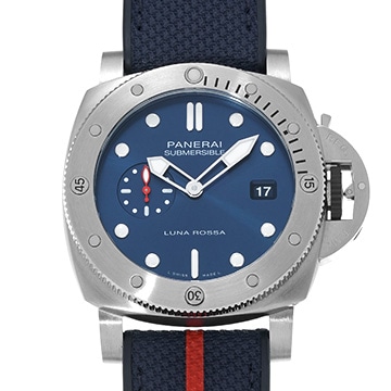 パネライ サブマーシブル クアランタクアトロ ルナ・ロッサ PAM01391 ブルー メンズ 時計 【中古】【wristwatch】