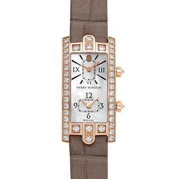 ハリー ウィンストン アベニュー C デュアルタイム AVCQTZ19RR001 ホワイトシェル レディース 時計 【中古】【wristwatch】