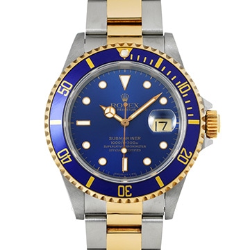 ロレックス サブマリーナ デイト 16613 ブルー メンズ 時計 【中古】【wristwatch】