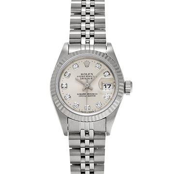 ロレックス デイトジャスト 69174G シルバー/ダイヤモンド レディース 時計 【中古】【wristwatch】
