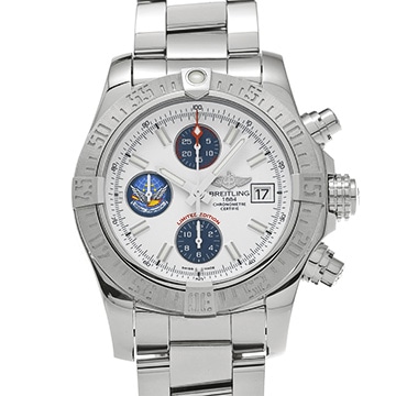 ブライトリング アベンジャー II ブルーインパルス A133811A/A811 ホワイト/ブルー メンズ 時計 【中古】【wristwatch】