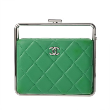 シャネル マトラッセ バニティケース グリーン AS1732 ラムスキン レディース バッグ 【中古】【bag】