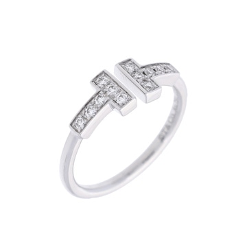 ティファニー Tワイヤーリング シルバー K18ホワイトゴールド WG レディース ジュエリー 【中古】【jewelry】