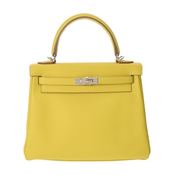 エルメス ケリー 25 内縫い 2WAY   ライム ヴォースイフト レディース バッグ 【中古】【bag】