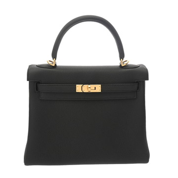 エルメス ケリー 25 内縫い 2WAY   ブラック トゴ レディース バッグ 【未使用】【bag】