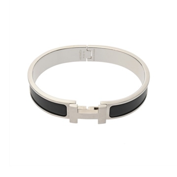 エルメス クリックH ブラック/シルバー金具 メタル ユニセックス ジュエリー 【中古】【jewelry】