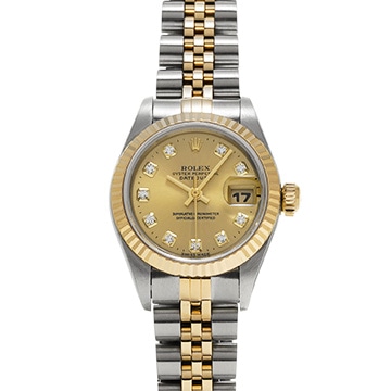 ロレックス デイトジャスト 69173G シャンパン/ダイヤモンド レディース 時計 【中古】【wristwatch】