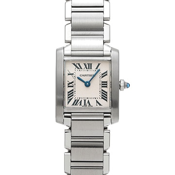 カルティエ タンクフランセーズ SM W51008Q3 シルバー レディース 時計 【中古】【wristwatch】