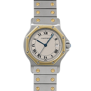 カルティエ サントス オクタゴン W2001583 アイボリー レディース 時計 【中古】【wristwatch】