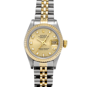ロレックス デイトジャスト 69173G シャンパン/ダイヤモンド レディース 時計 【中古】【wristwatch】