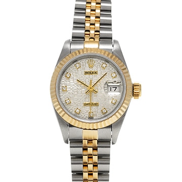 ロレックス デイトジャスト 69173G シルバーコンピュータ/ダイヤモンド レディース 時計 【中古】【wristwatch】
