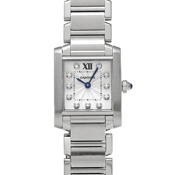 カルティエ タンク フランセーズ SM WE110006 シルバー/ダイヤモンド レディース 時計 【中古】【wristwatch】