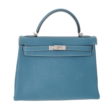 エルメス ケリー 32 内縫い  ブルージーン トゴ レディース バッグ 【中古】【bag】