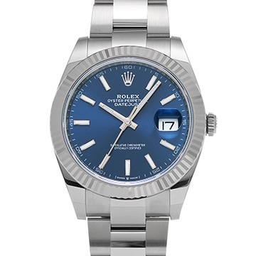 ロレックス デイトジャスト 41 126334 ブライトブルー メンズ 時計 【中古】【wristwatch】