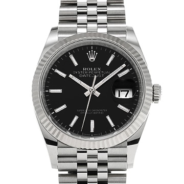 ロレックス デイトジャスト 36 126234 ブライトブラック メンズ 時計 【中古】【wristwatch】