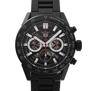 タグ ホイヤー カレラ キャリバーホイヤー02 クロノグラフ CBG2A90.BH0653 スケルトン メンズ 時計 【中古】【wristwatch】