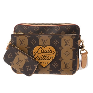 ルイ ヴィトン モノグラム ストライプ LV×NIGOトリオ メッセンジャー ブラウン M45965 モノグラムキャンバス ユニセックス バッグ 【中古】【bag】