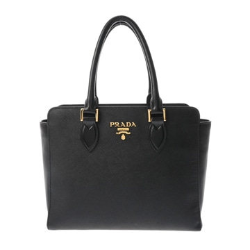 プラダ 2WAY ハンドバッグ ブラック 1BA113 サフィアーノレザー/カーフ レディース バッグ 【中古】【bag】