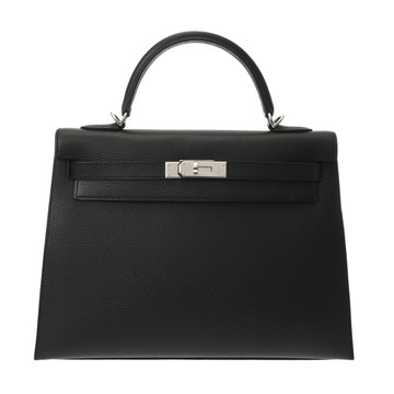 エルメス ケリー 32 外縫い 2WAY ブラック ヴァッシュリエジェ レディース バッグ 【中古】【bag】