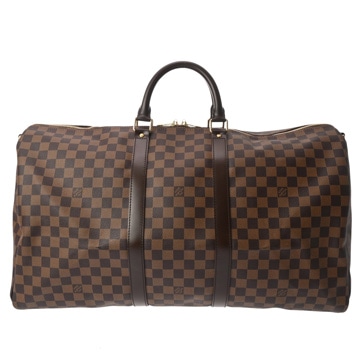 ルイ ヴィトン ダミエ キーポル バンドリエール 55 ブラウン M41414 ダミエキャンバス メンズ バッグ 【中古】【bag】