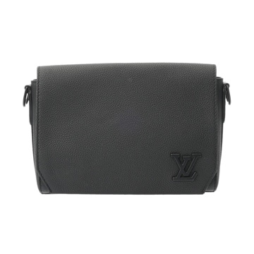 ルイ ヴィトン テイクオフ メッセンジャー PM ノワール M24769 グレインレザー メンズ バッグ 【中古】【bag】