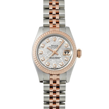 ロレックス デイトジャスト 179171G メテオライト/ダイヤモンド レディース 時計 【中古】【wristwatch】