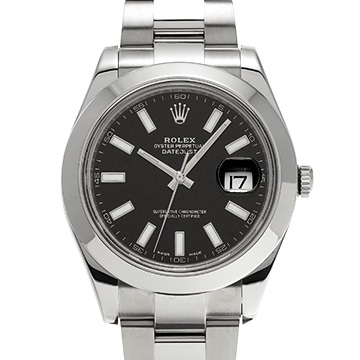 ロレックス デイトジャストII 116300 ブラック メンズ 時計 【中古】【wristwatch】