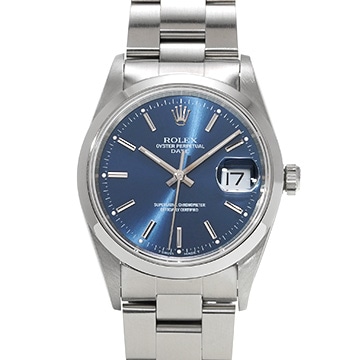 ロレックス オイスターパーペチュアル デイト 15200 ブルー メンズ 時計 【中古】【wristwatch】