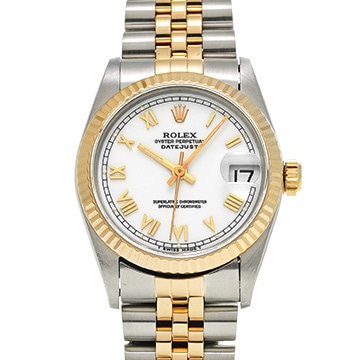ロレックス デイトジャスト 68273 ホワイト ユニセックス 時計 【中古】【wristwatch】