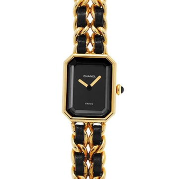 シャネル プルミエール L H0001 ブラック レディース 時計 【中古】【wristwatch】