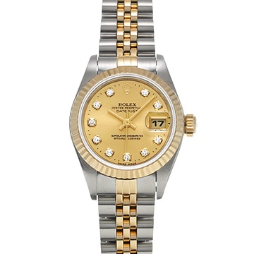 ロレックス デイトジャスト 69173G シャンパン/ダイヤモンド レディース 時計 【中古】【wristwatch】
