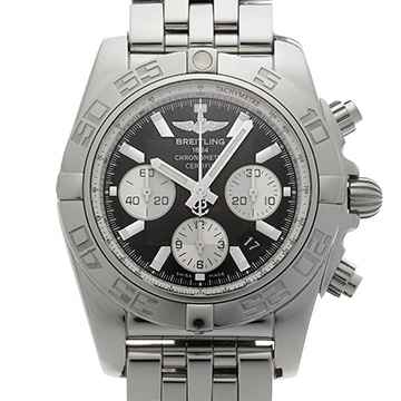ブライトリング クロノマット 44 A011B67PA ブラック/シルバー メンズ 時計 【中古】【wristwatch】