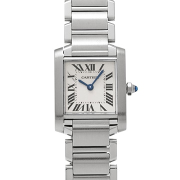カルティエ タンクフランセーズ SM W51008Q3 シルバー レディース 時計 【中古】【wristwatch】