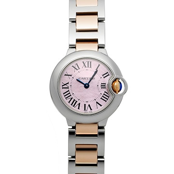 カルティエ バロンブルー ドゥ カルティエ 28mm W6920034 ピンクシェル ユニセックス 時計 【中古】【wristwatch】