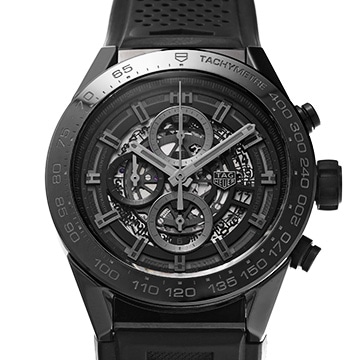 タグ ホイヤー カレラ キャリバーホイヤー01 クロノグラフ CAR2A90.FT6071 ブラック メンズ 時計 【中古】【wristwatch】