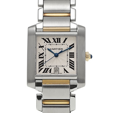 カルティエ タンク フランセーズ LM W51005Q4 シルバー メンズ 時計 【中古】【wristwatch】