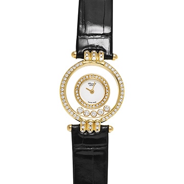 ショパール ハッピーダイヤモンド 25/5605 ホワイト レディース 時計 【中古】【wristwatch】