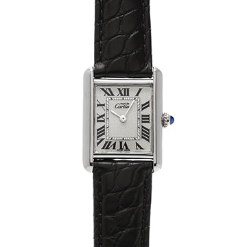 カルティエ マストタンク MM W1016230 アイボリー レディース 時計 【中古】【wristwatch】