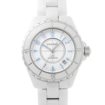 シャネル J12 ブルーライト 38MM H3827 ホワイト メンズ 時計 【中古】【wristwatch】