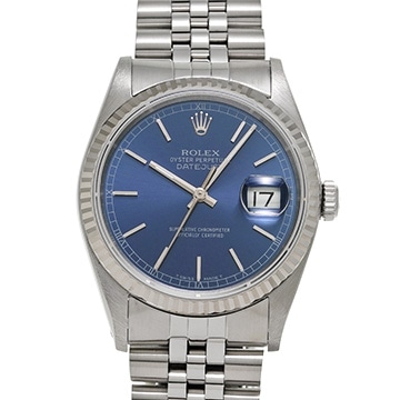 ロレックス デイトジャスト 36 16234 ブルー メンズ 時計 【中古】【wristwatch】