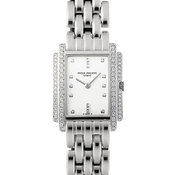 パテック フィリップ ゴンドーロ 4825/101G-010 ホワイト/ダイヤモンド レディース 時計 【中古】【wristwatch】