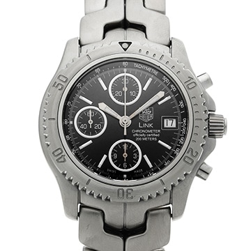 タグ ホイヤー リンク クロノグラフ CT5111 ブラック メンズ 時計 【中古】【wristwatch】