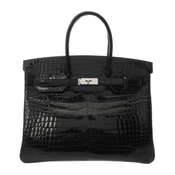 エルメス バーキン 35 ブラック ポロサスリセ レディース バッグ 【中古】【bag】