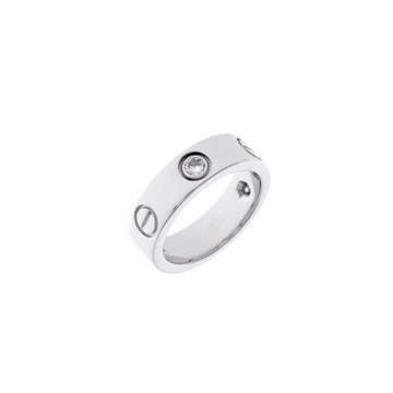 カルティエ ラブリング #48 3PD シルバー K18ホワイトゴールド WG レディース ジュエリー 【中古】【jewelry】
