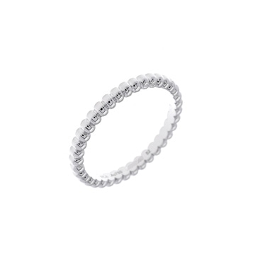 ヴァン クリーフ&アーペル ペルレリング スモール #52 シルバー K18ホワイトゴールド WG レディース ジュエリー 【中古】【jewelry】