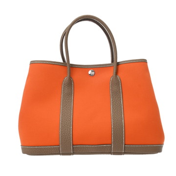 エルメス ガーデンパーティ TPM オレンジ/エトゥープ トワルオフィシエ/ネゴンダ レディース バッグ 【未使用】【bag】