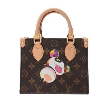 ルイ ヴィトン モノグラムパンダ LV×TM オンザゴー BB ブラウン M13668 モノグラムキャンバス レディース バッグ 【中古】【bag】