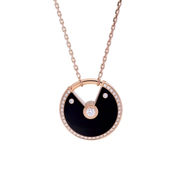 カルティエ アミュレット MM ロングネックレス ゴールド K18ピンクゴールド PG レディース ジュエリー 【中古】【jewelry】